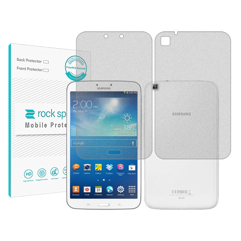 محافظ صفحه نمایش مات راک اسپیس مدل HyMTT مناسب برای تبلت سامسونگ Galaxy Tab 3 8.0 به همراه محافظ پشت تبلت