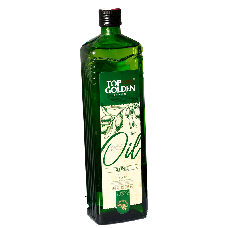 روغن زیتون تصفیه شده بدون بو قابل سرخ کردن تاپ گلدن - 860 میلی لیتر