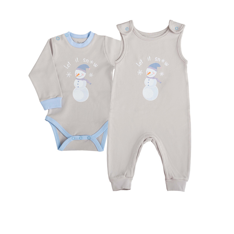 ست بادی و سرهمی نوزادی بی سی سی مدل snowman