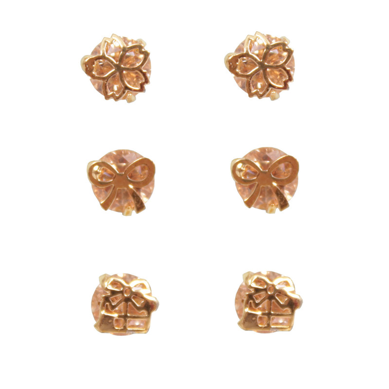 گوشواره زنانه مدل آریا طرح میخی کد 02 مجموعه 6 عددی