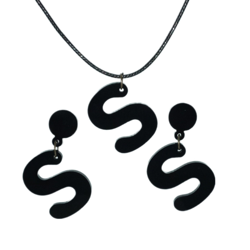 نیم ست دخترانه مدل حروف انگلیسی طرح S