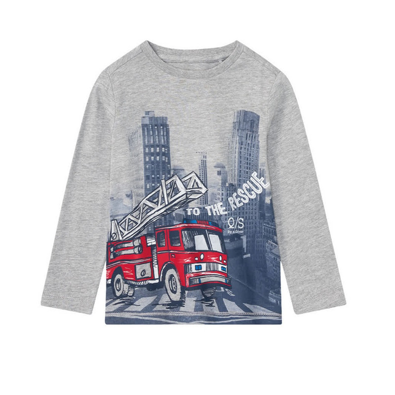 تی شرت آستین بلند پسرانه کیو اس مدل by9701