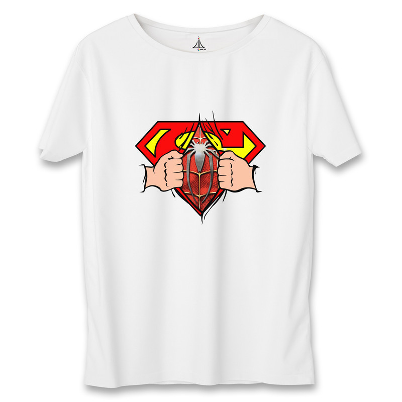 خرید و قیمت تیشرت آستین کوتاه مردانه به رسم مدل سوپراسپایدر کد 3405