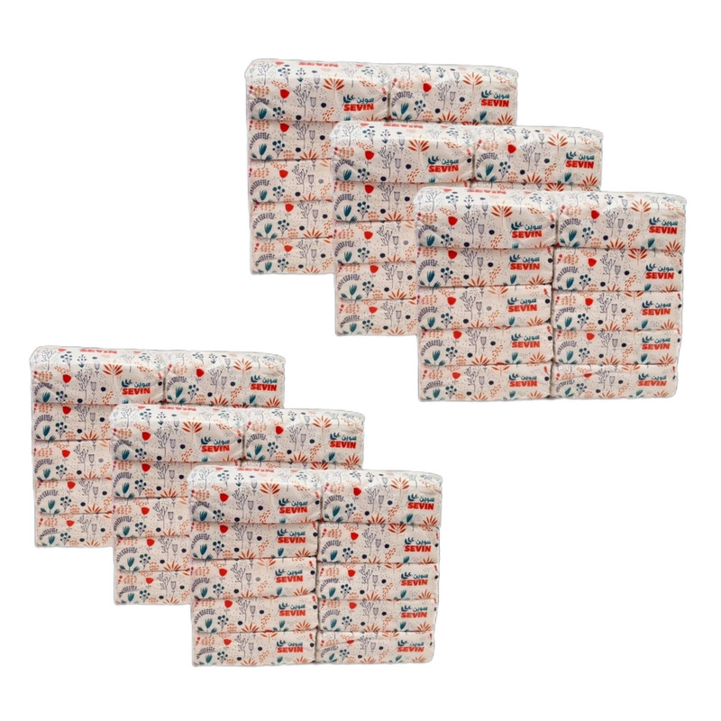 خرید و قیمت دستمال کاغذی 100 برگ سوین مدل پلاس کد 3500 بسته 60 عددی