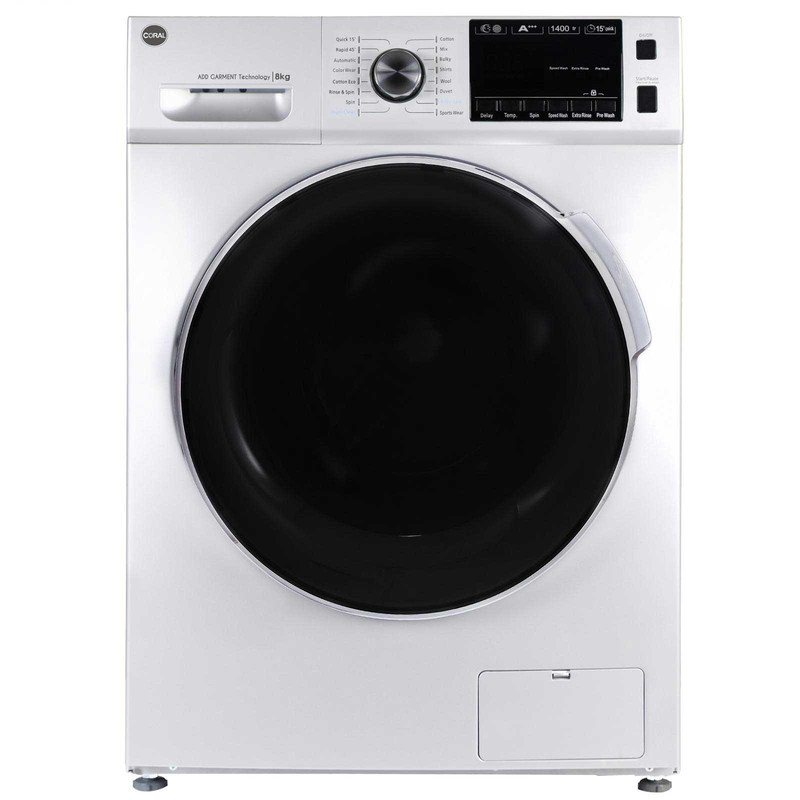خرید و قیمت ماشین لباسشویی کرال مدل TFW-28416 WT ظرفیت 8 کیلوگرم