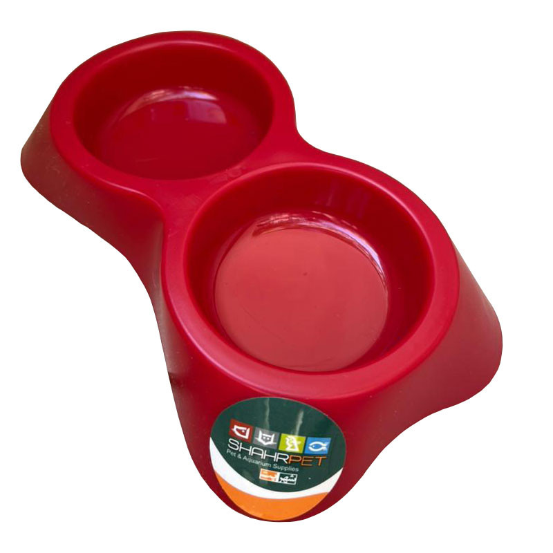 ظرف غذای سگ و گربه شهرپت مدل دو قلو