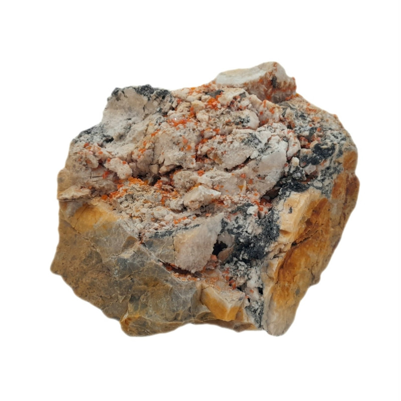 سنگ راف کوارتز مدل هم رشدی با ولفونیت کلکسیونی کادویی کد 293