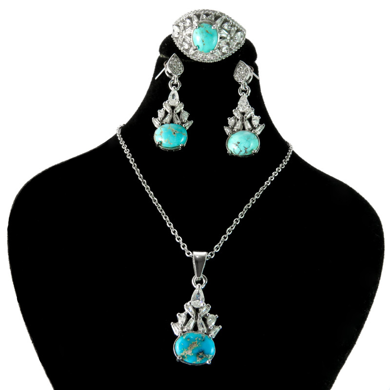 نیم ست نقره زنانه کد AV039-1