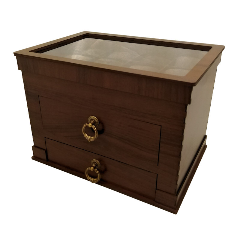 جعبه جواهرات مدل 21 خانه دوکشو