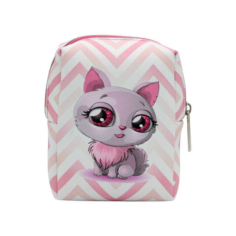 کیف لوازم آرایش دخترانه مدل گربه کد IDM 483