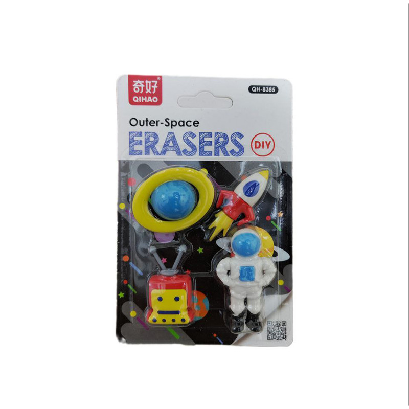 پاک کن کیو آی ها او مدل فانتزی طرح فضانورد مجموعه 4 عددی