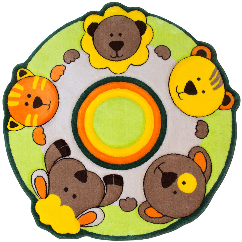 فرش تزیینی زرباف مدل حیوانات سایز 100×100