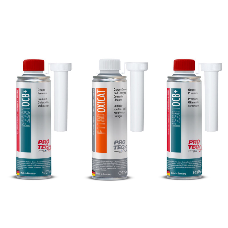 تمیز کننده کاتالیزور و سنسور اکسیژن و اکتان بوستر پریمیوم پروتک مدل Full حجم 375 میلی لیتر