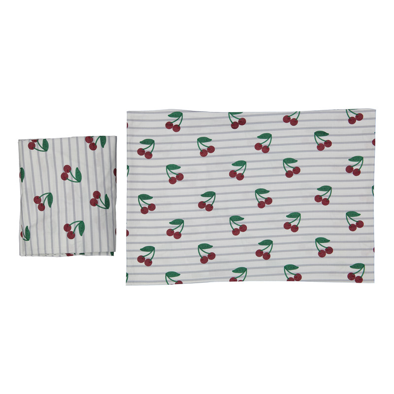 خرید و قیمت سرویس روتختی نساجی بروجرد طرح آلبالو 1 نفره 2 تکه