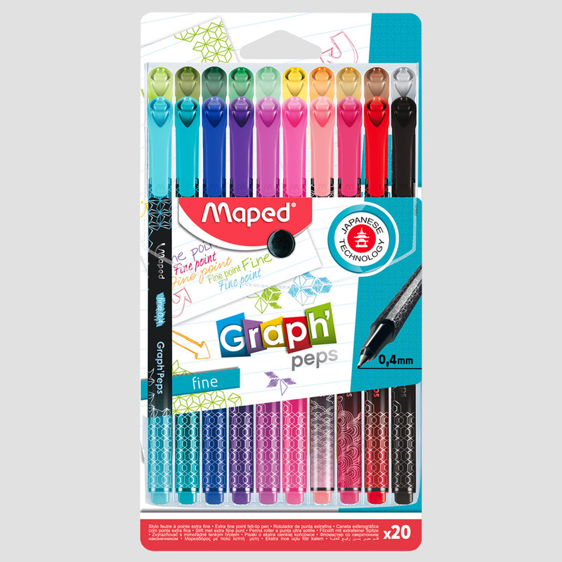روان نویس مپد مدل نمدی گراف پپس بسته 20 عددی