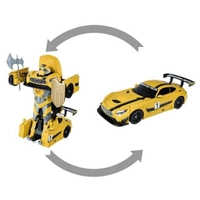 اسباب بازی ماشین کنترلی-ترنسفورمر (تبدیل شونده)-مقیاس 1.14 راستار- Mercedes Benz AMG - زرد