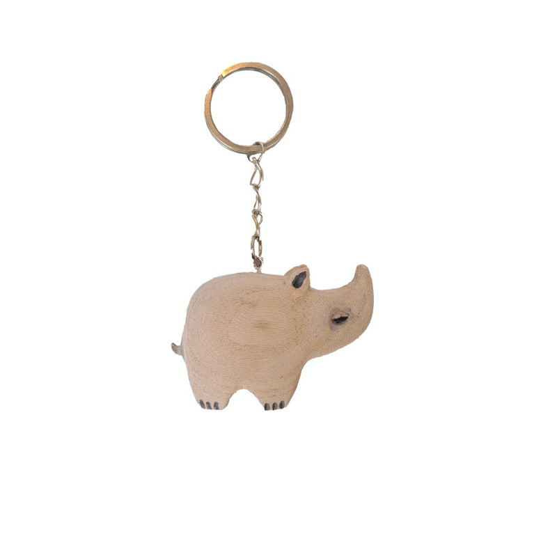 خرید و قیمت جا کلیدی چوبی دست ساز مدل کرگدن