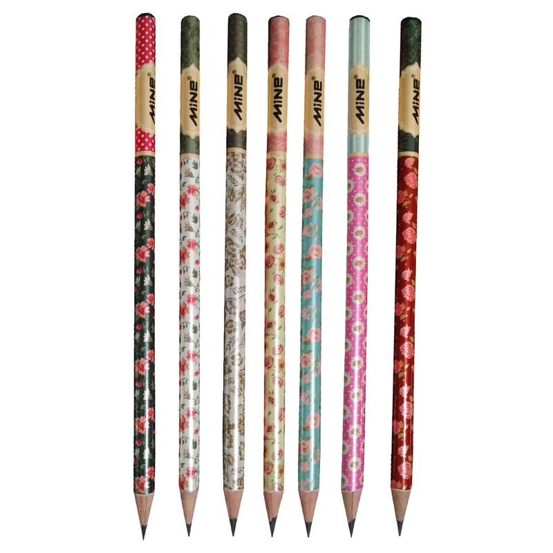 خرید و قیمت مداد ماین مدل گلدار کد X6 مجموعه 6 عددی