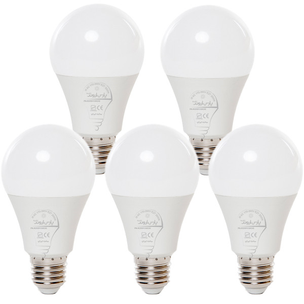 لامپ 20 وات پارس اروند الکتریک کد PA-AB20W پایه E27 بسته 5 عددی