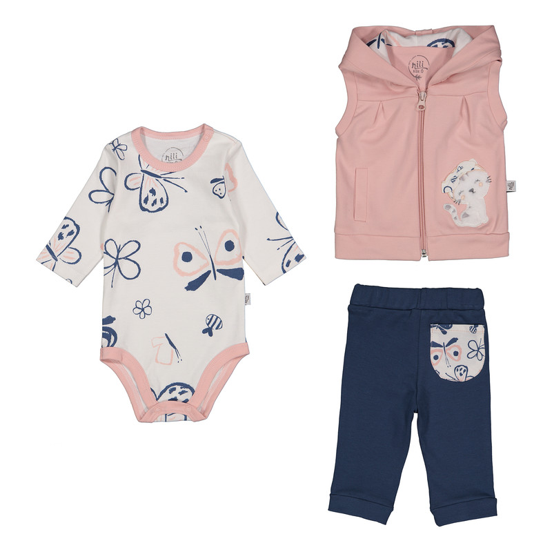 خرید و قیمت ست 3 تکه لباس نوزادی دخترانه نیلی مدل 4061