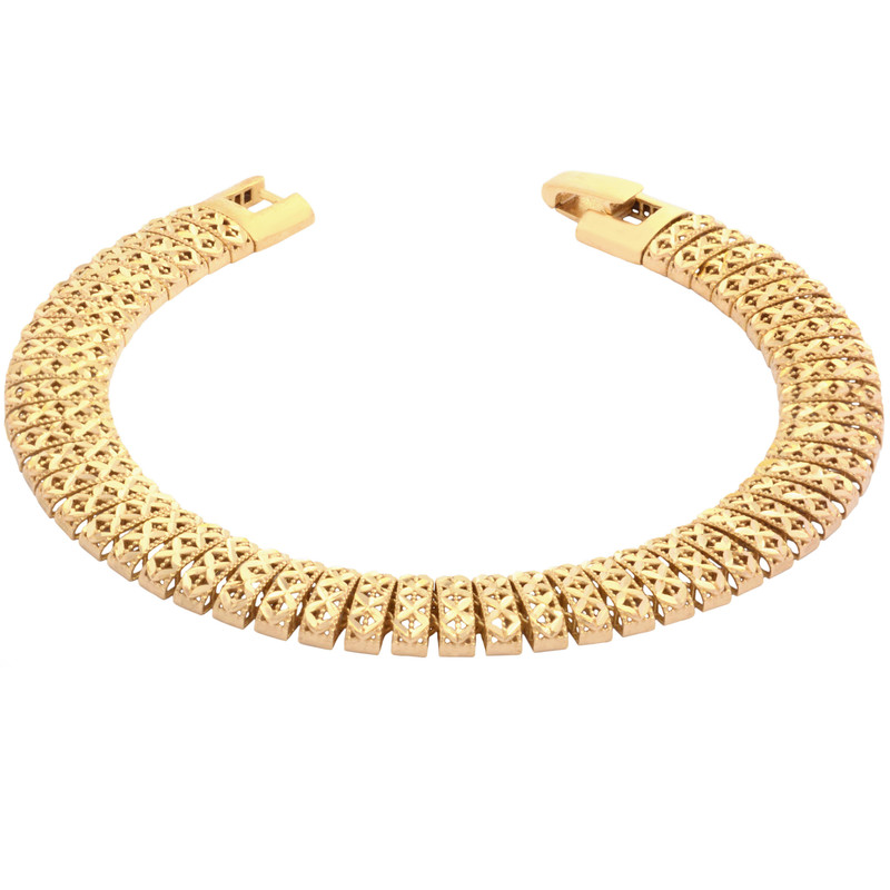 دستبند طلا 18 عیار زنانه طلای مستجابی مدل فیوژن تراش T1972 کد 1817