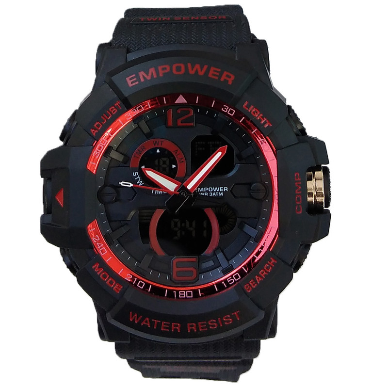 ساعت مچی عقربهای مردانه کوارتز امپاور مدل دوزمانه کد 200