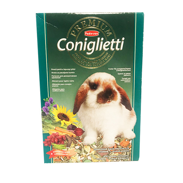 غذا خشک جوندگان پادوان مدل Coniglietti وزن 500 گرم