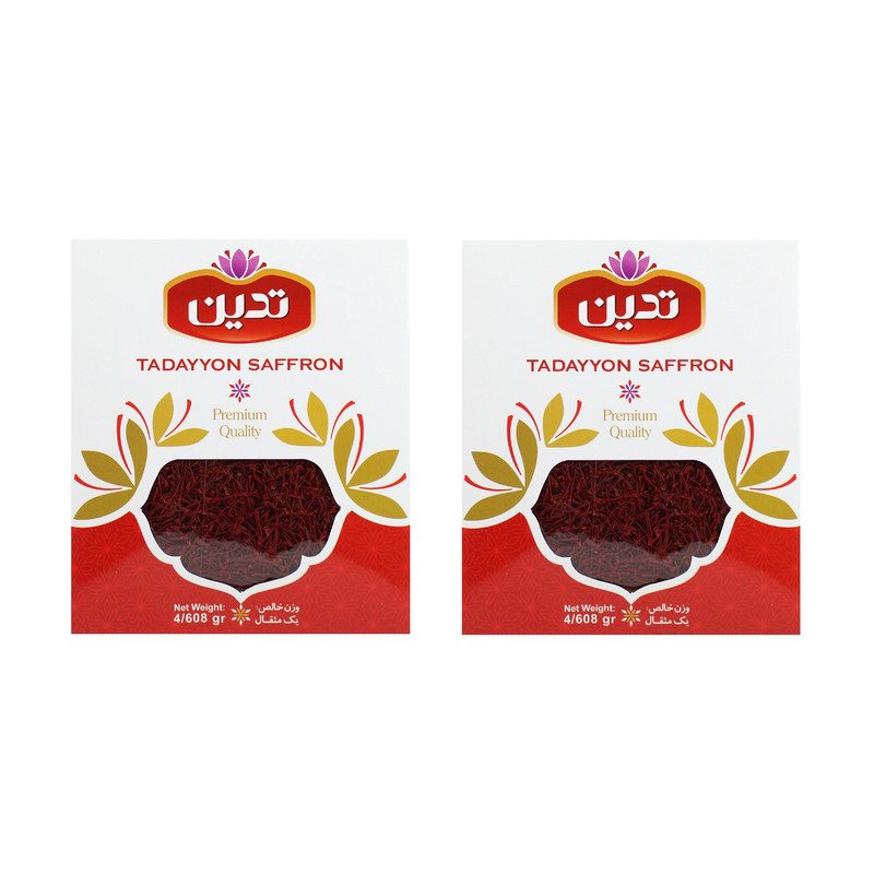 خرید و قیمت زعفران سرگل درجه یک تدین - 4.608 گرم بسته 2 عددی