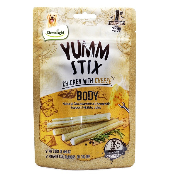 تشویقی سگ دنتالایت مدل YUMM STIX BODY وزن 50 گرم