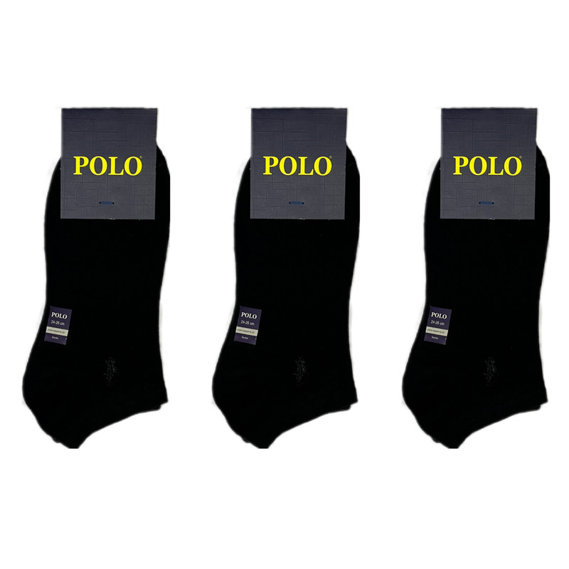 جوراب ساق کوتاه مردانه پولو مدل MOCHB3 بسته 3 عددی