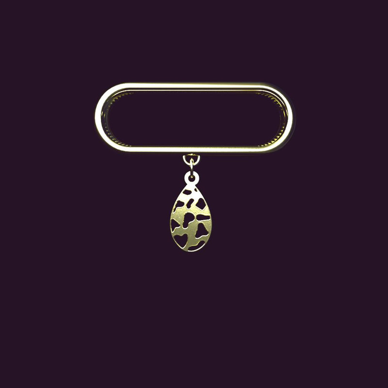 آویز ساعت طلا 18 عیار زنانه مدوپد مدل اشک کد SB1-1002