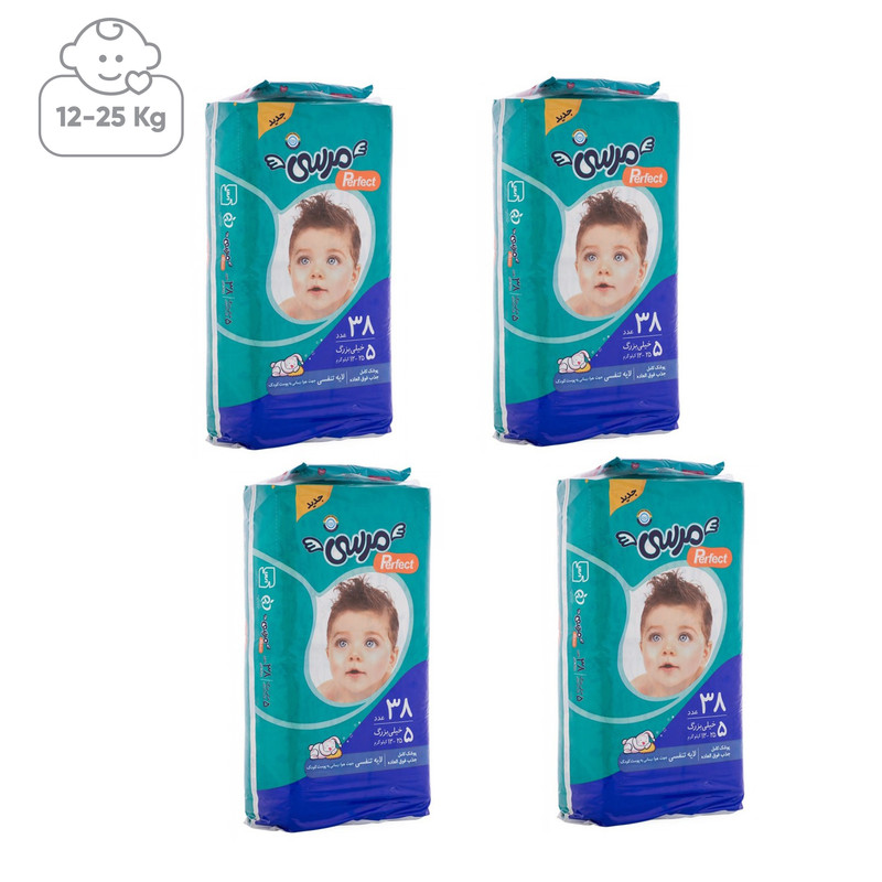 پوشک مرسی مدل Perfect Plus سایز 5 بسته 4 عددی