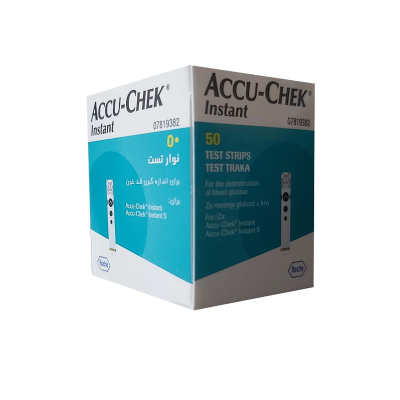 خرید و قیمت نوار تست قند خون اکیو چک مدل اینسنت بسته 50 عددی