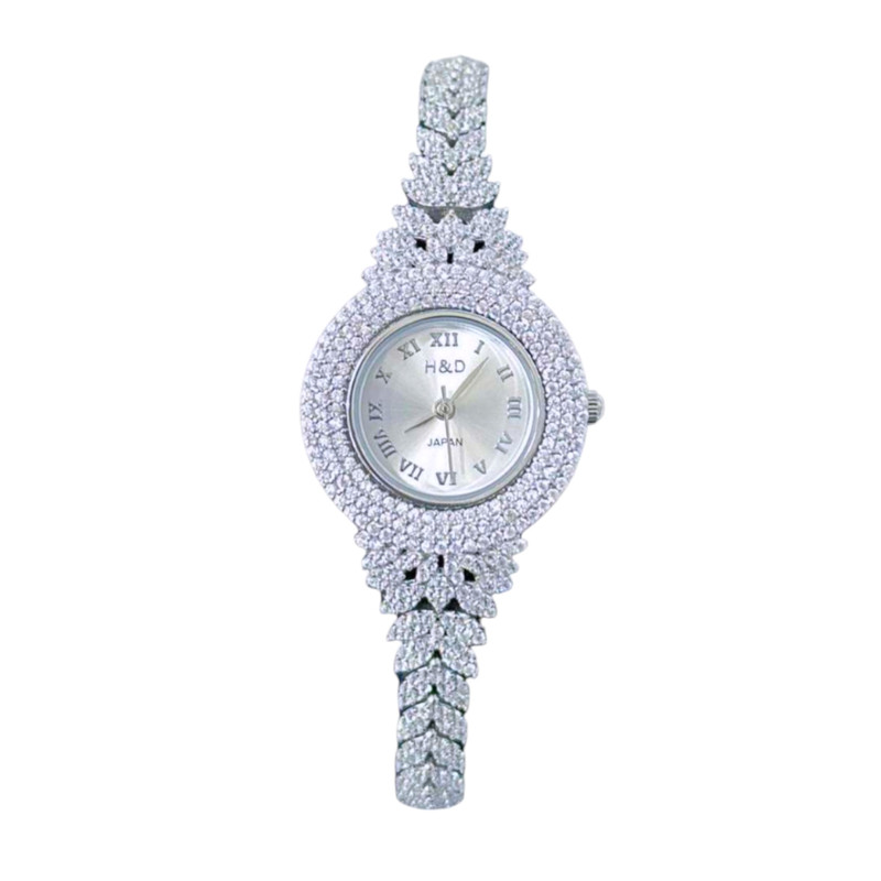 ساعت مچی عقربهای زنانه مدل نقره پروانه کد 012