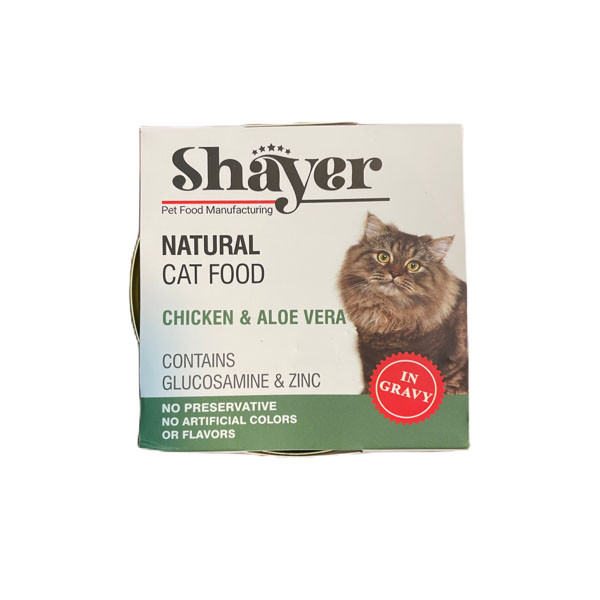 کنسرو غذای گربه شایر مدل نچرال مرغ و آلوورا وزن 110 گرم