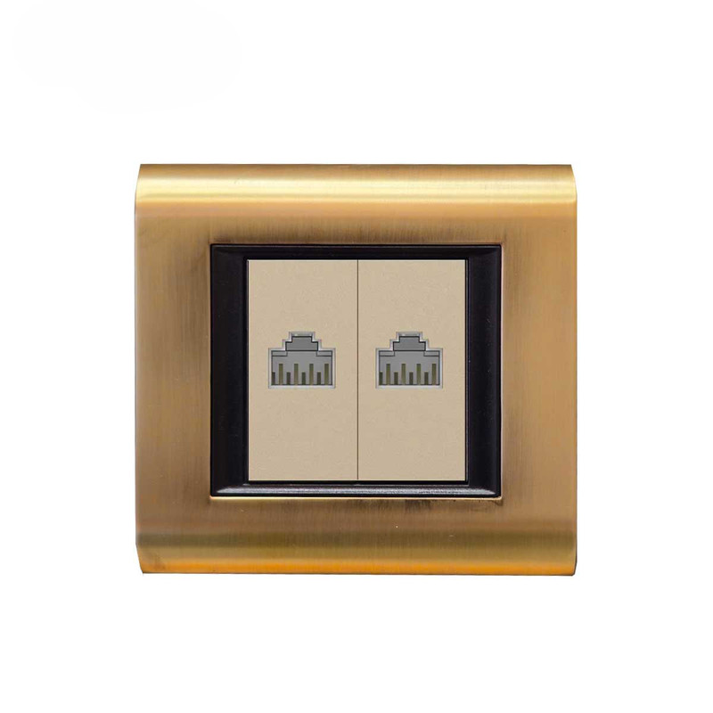 سوکت شبکه ایران الکتریک مدل دوقلو سیستما متال