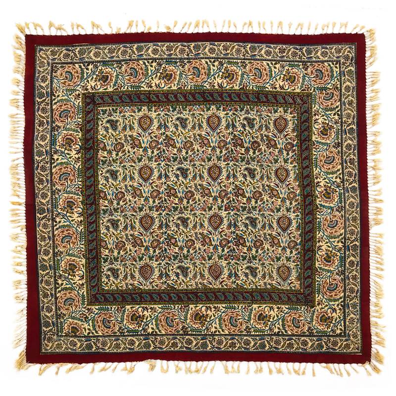 روميزي قلمكار عطريان طرح گل قاجار كد G329