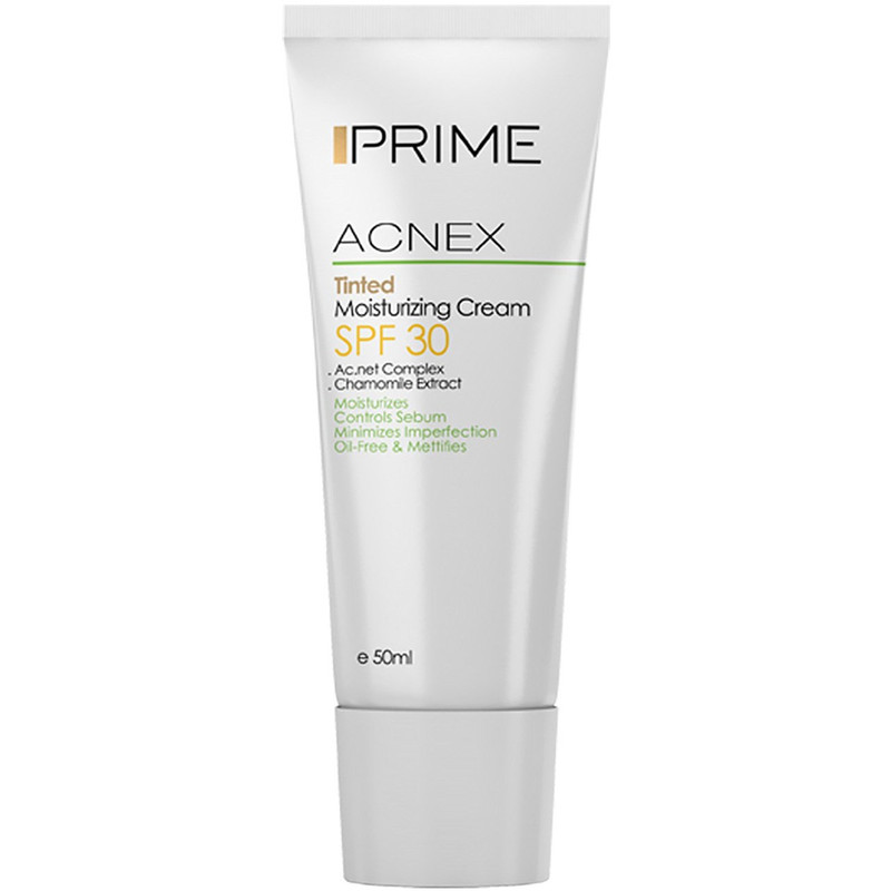 کرم مرطوب کننده رنگی پریم مدل Acnex SPF 30 حجم 50 میلی لیتر