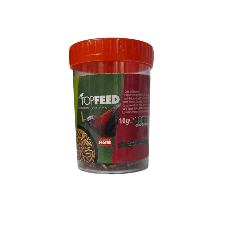 غذای خشک میل ورم تاپ فید مدل کرم خشک وزن 10 گرم