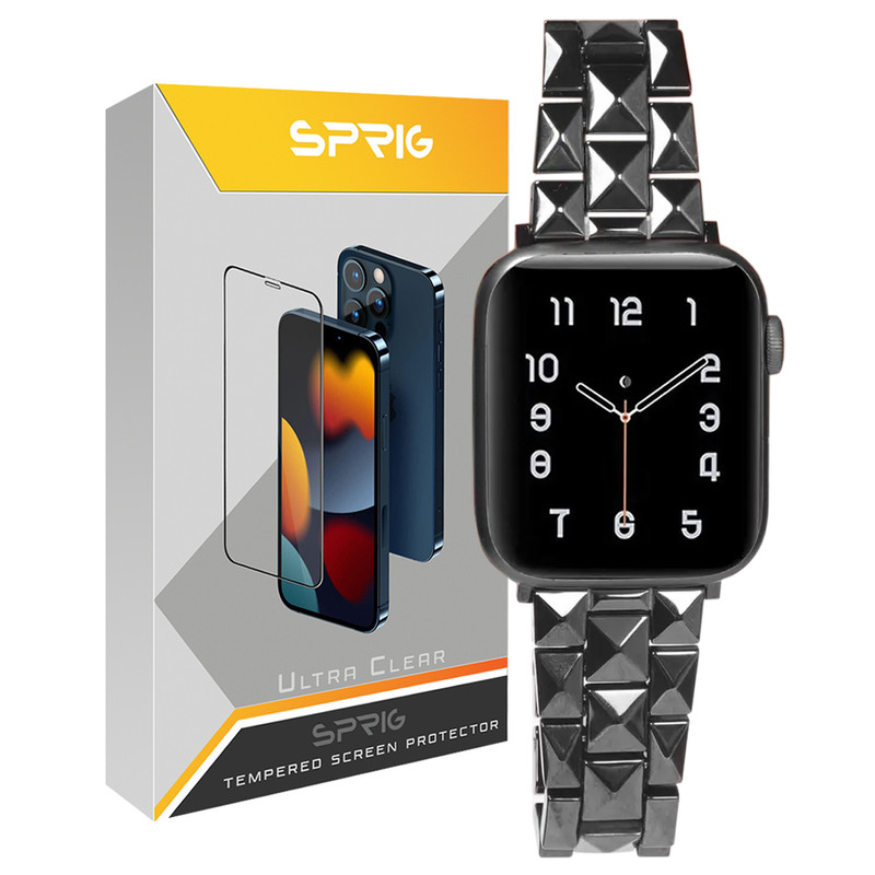 خرید و قیمت بند اسپریگ مدل Diamond ceramic مناسب برای اپل واچ سایز 42 / 44 / 45 / 49 میلی متری