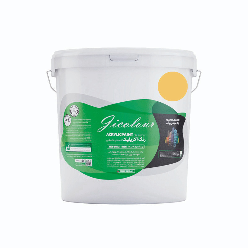 رنگ اکریلیک نمای داخل نیمه براق ژیکالر مدل کرم موزی کد L-Y002 حجم 900 میلی لیتر