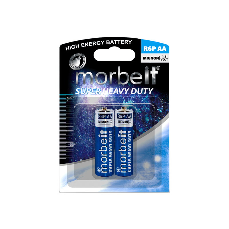 باتری قلمی موربیت مدل کارتی بسته دو عددی