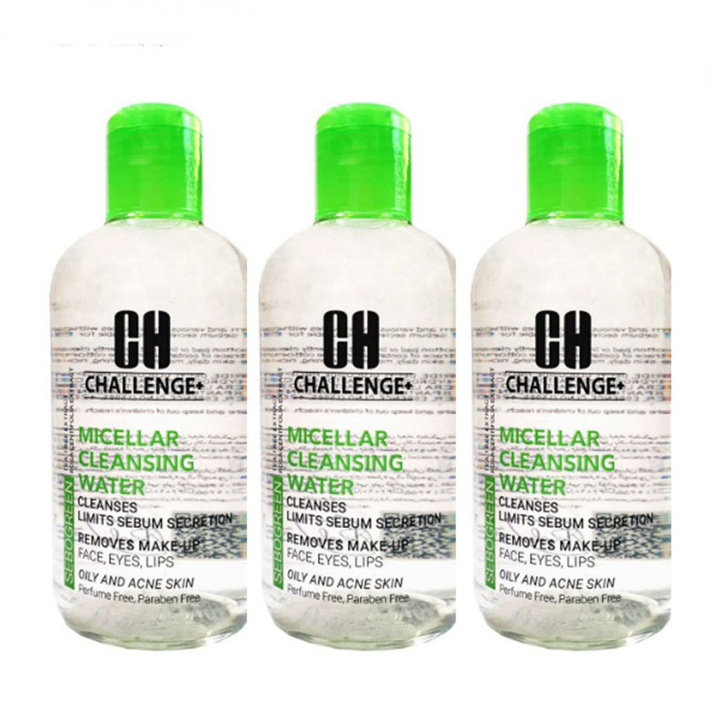 محلول پاک کننده آرایش چلنج مدل ACNE حجم 250 میلی لیتر مجموعه 3 عددی
