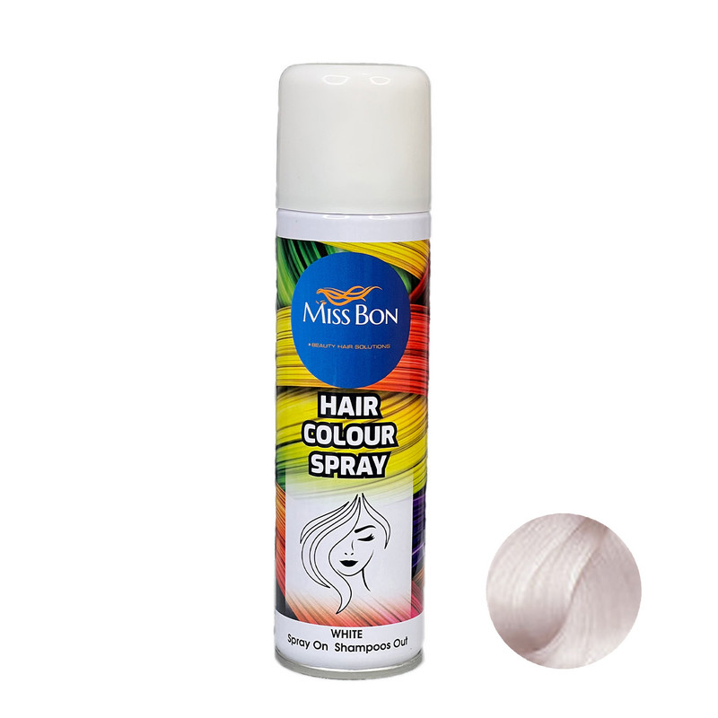 خرید و قیمت اسپری رنگ مو میسبون مدل WT حجم 150 میلی لیتر رنگ سفید