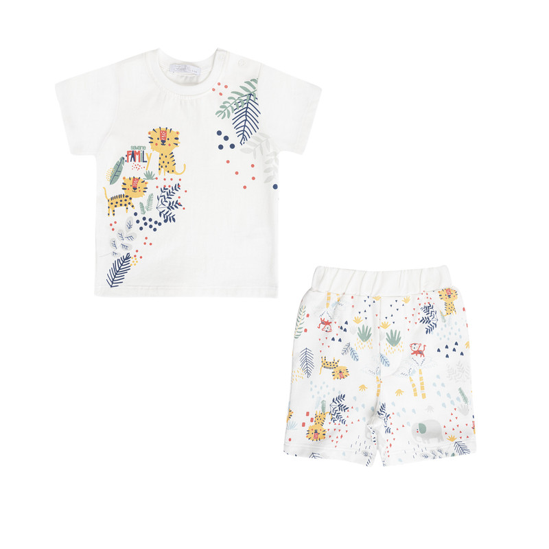 ست تی شرت و شلوارک پسرانه فیورلا مدل savane family کد 25046