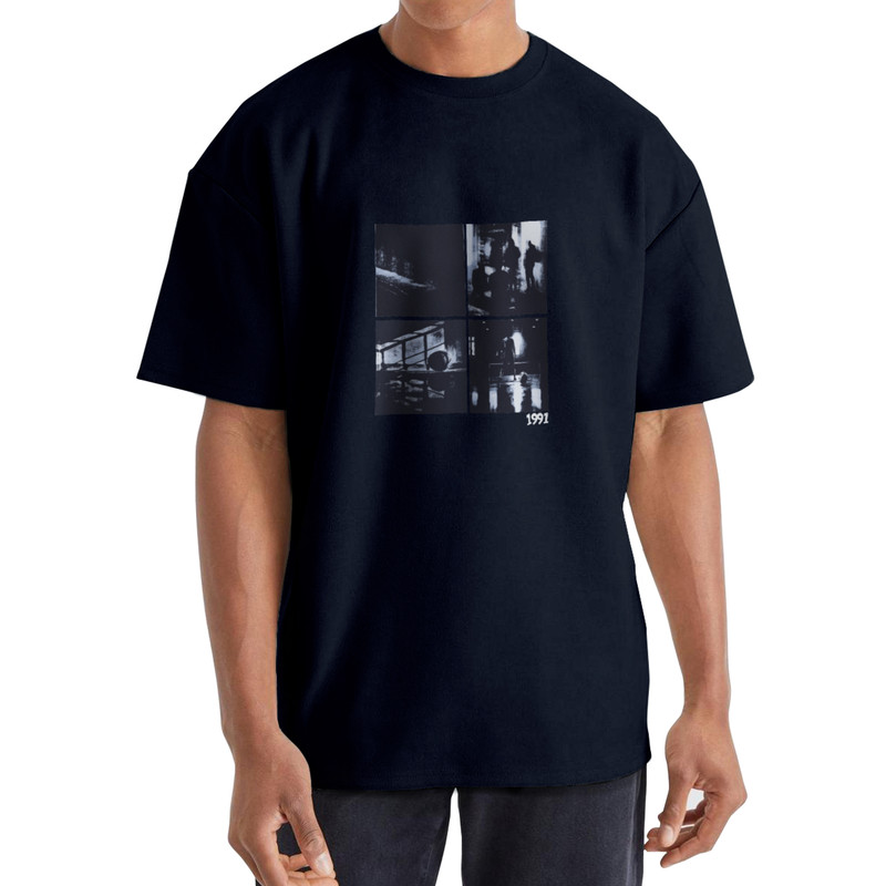 تی شرت اورسایز آستین کوتاه مردانه نوزده نودیک مدل TS1973 NB