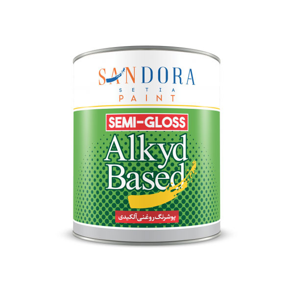 رنگ روغنی نارنجی نیمه براق آلکیدی ساندورا کد 530 وزن یک کیلوگرم