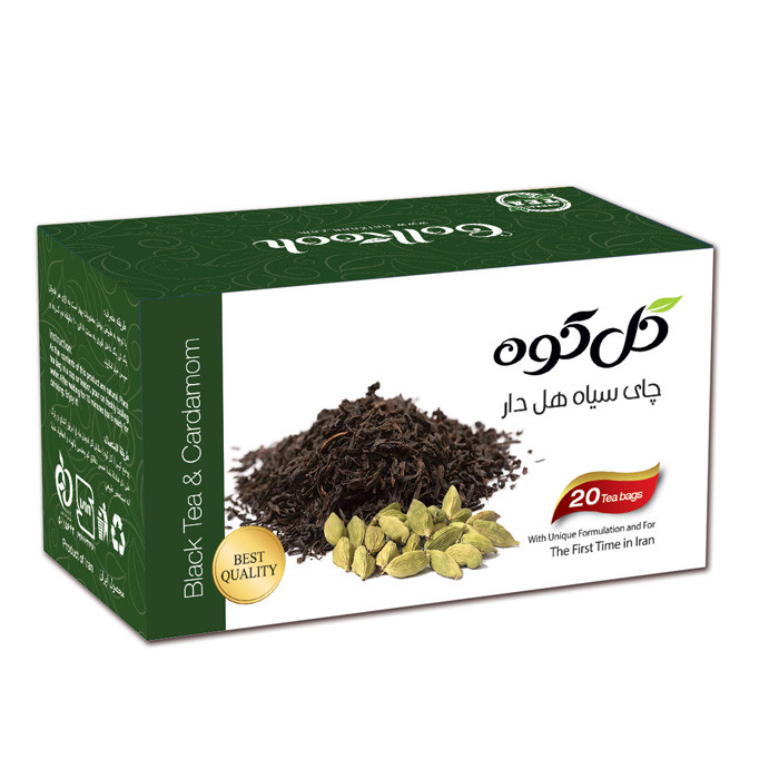 چای سیاه هل دار گلکوه بسته 20 عددی
