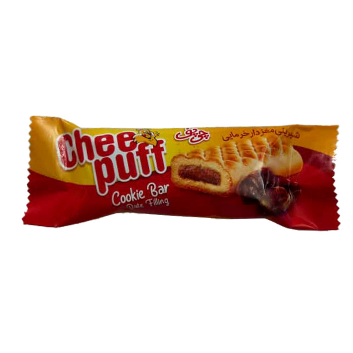 شیرینی مغزدار خرمایی چی پف -45 گرم بسته 60 عددی