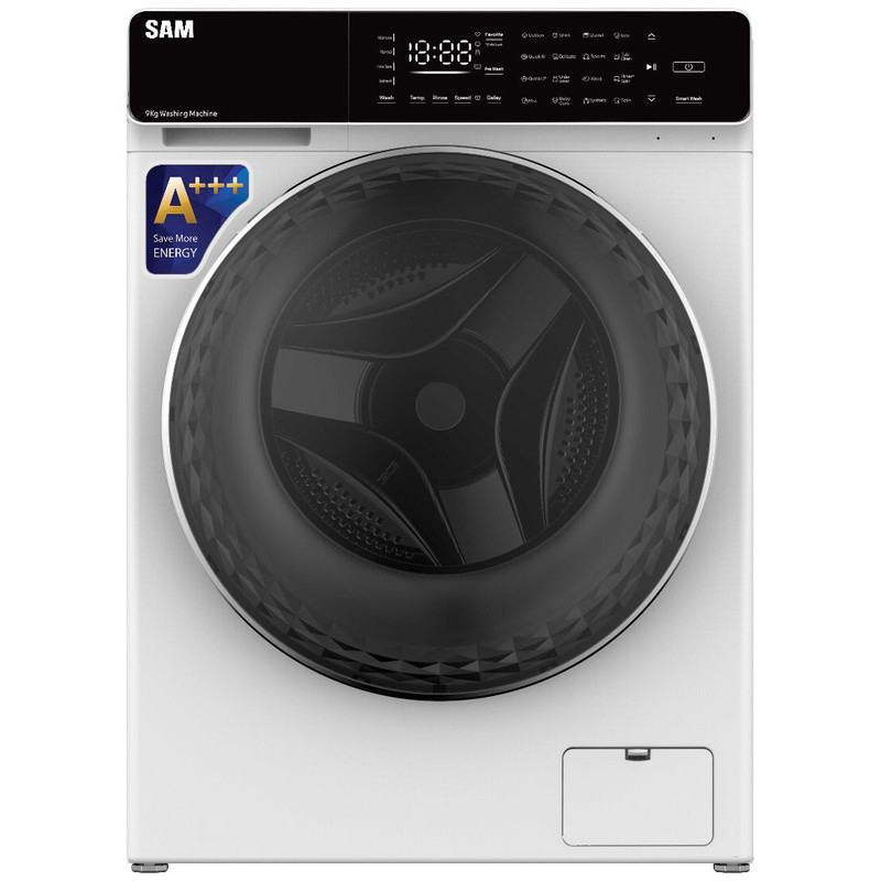 خرید و قیمت ماشین لباسشویی سام الکترونیک مدل DD-P1485/W ظرفیت 9 کیلوگرم